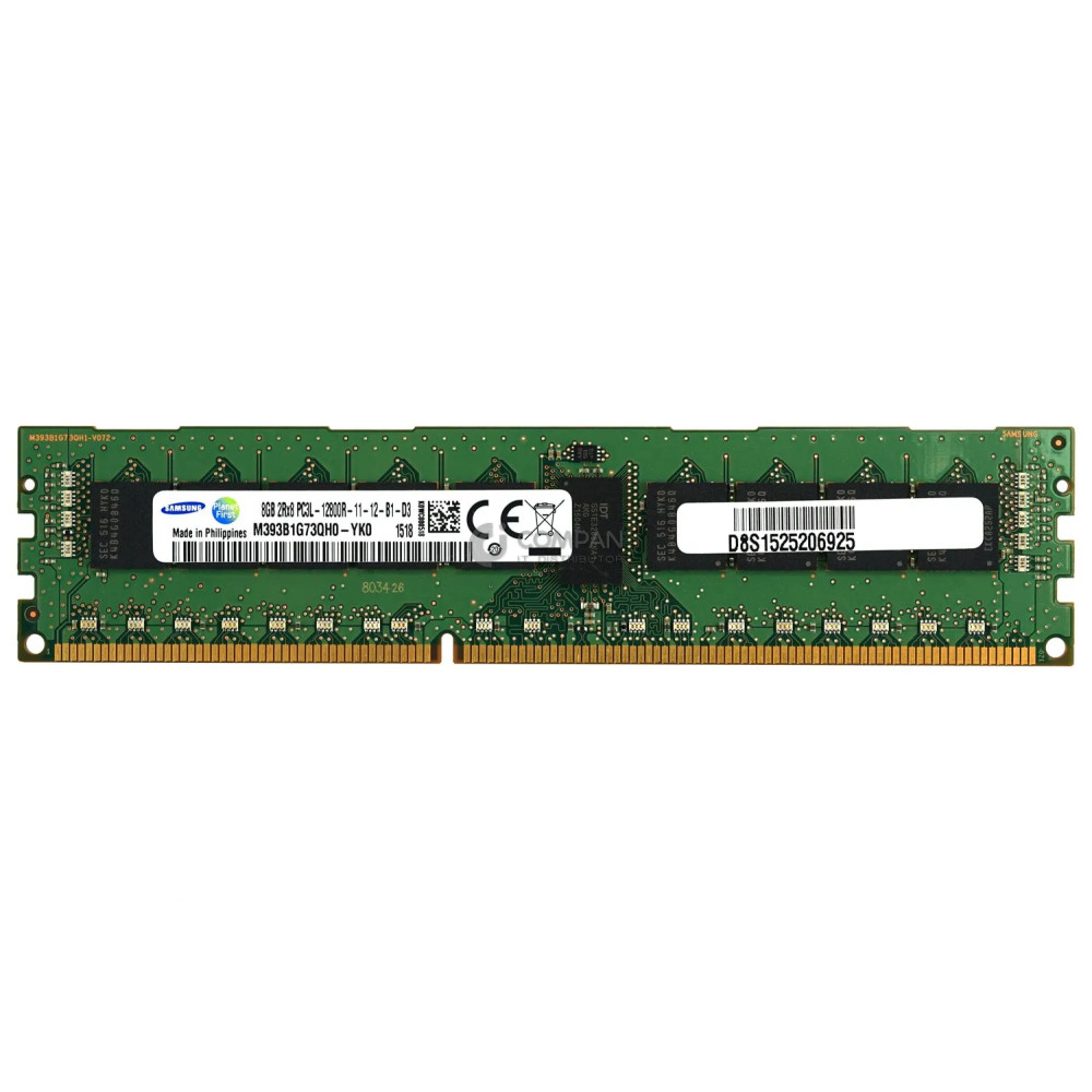 M393B1G73QH0-YK0 SAMSUNG DDR3 8GB 2RX8 PC3L-12800 1600MHZ RDIMM CL11